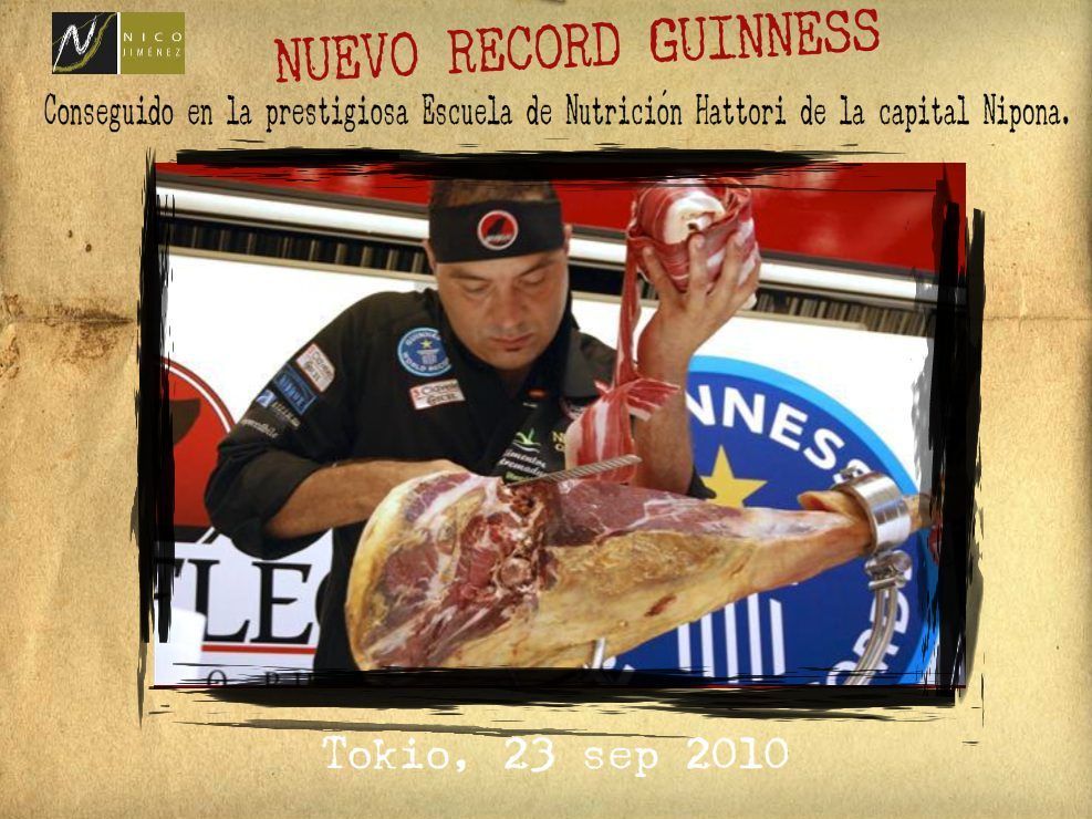 Cortador de Jamón Nico Jiménez Nico Jimenez Cortador de Jamón Record Guinness 2010