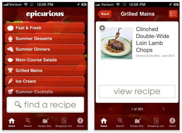 Aplicacion Epicurius Recipes Fuente: itunes.apple.com Aplicacion Epicurius Recipes Fuente: itunes.apple.com