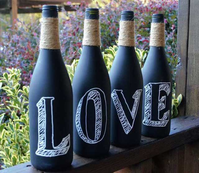 pizarras hechas con botellas de vino Pizarras hechas con botellas de vino